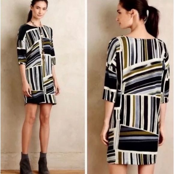 Anthropologie Dresses & Skirts - Anthropologie Weston Color Block Shift Dress size S